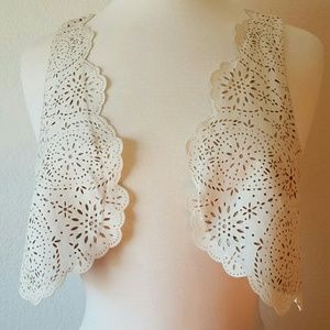 Laser cut skirt & vest set